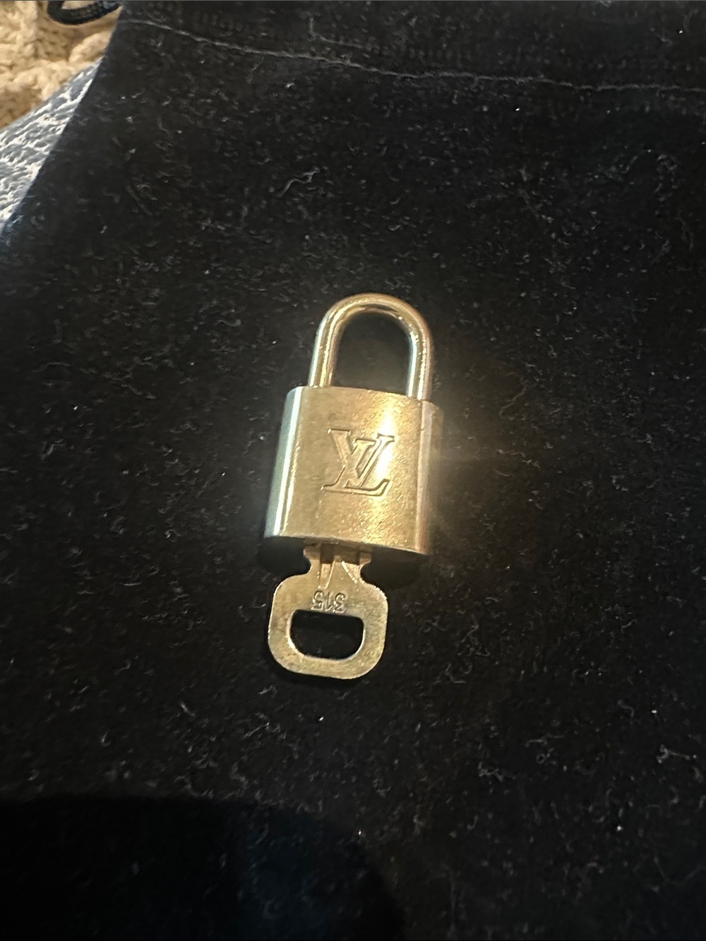 Louis Vuitton Gold-tone Padlock Key Charm